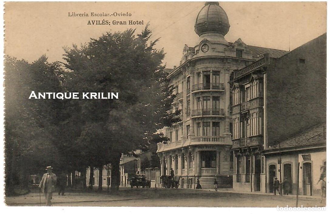 Postales: AVIL&Eacute;S / GRAN HOTEL / EDICION LIBRERIA ESCOLAR / HAUSER-MENET / SIN FRANQUEAR PERO ESCRITA