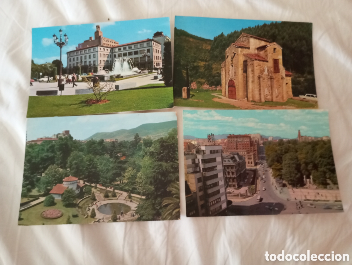 Postales: 4 postales de Oviedo sin circular