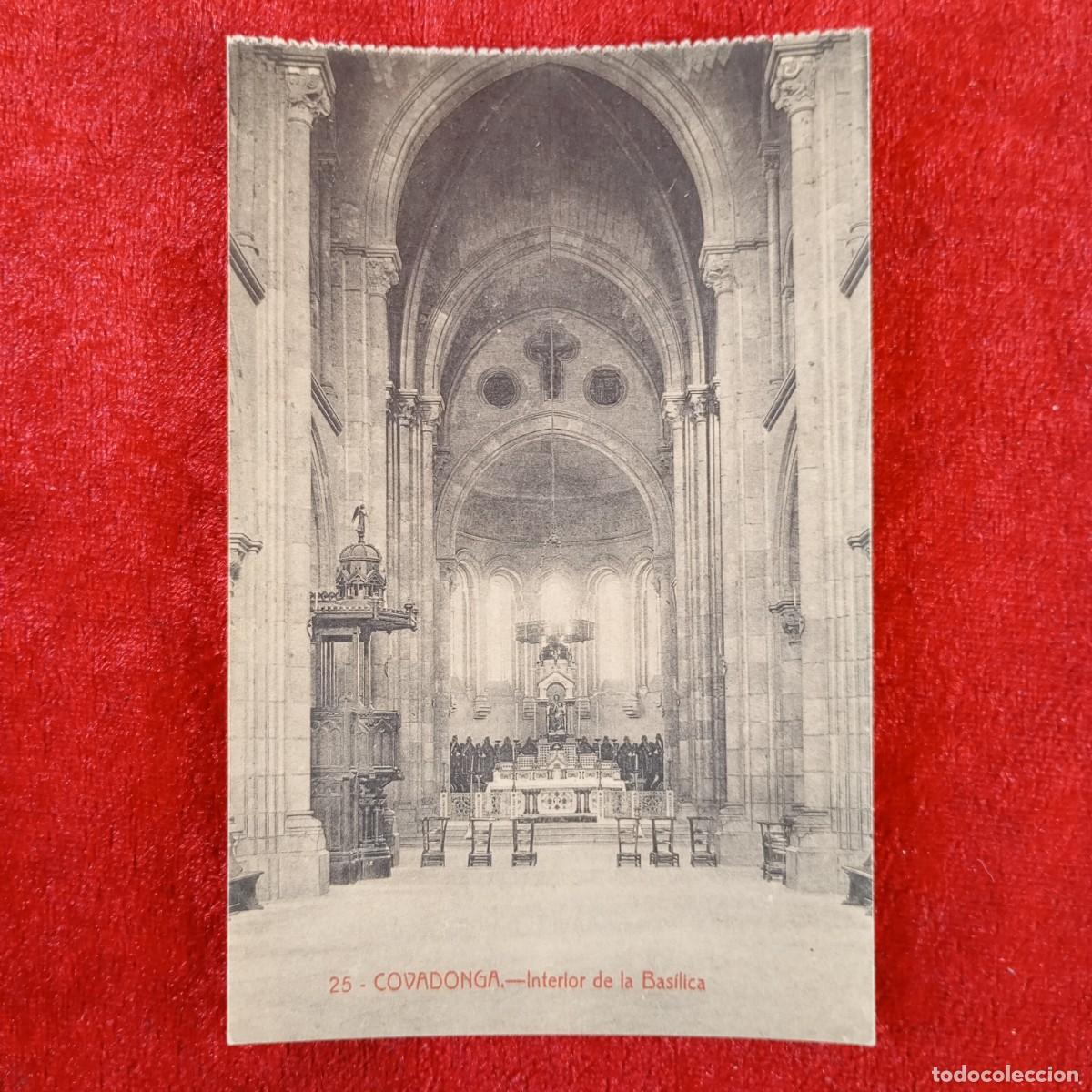 Postales: POSTAL - COVADONGA - INTERIOR DE LA BAS&Iacute;LICA - 25 - RAR&Iacute;SIMA / 2179