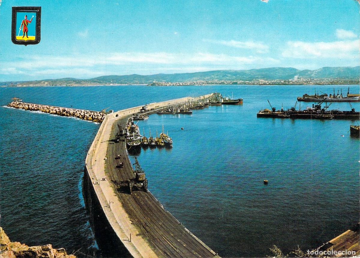 Postcards: Postal del Puerto del Musel en Gij&oacute;n
