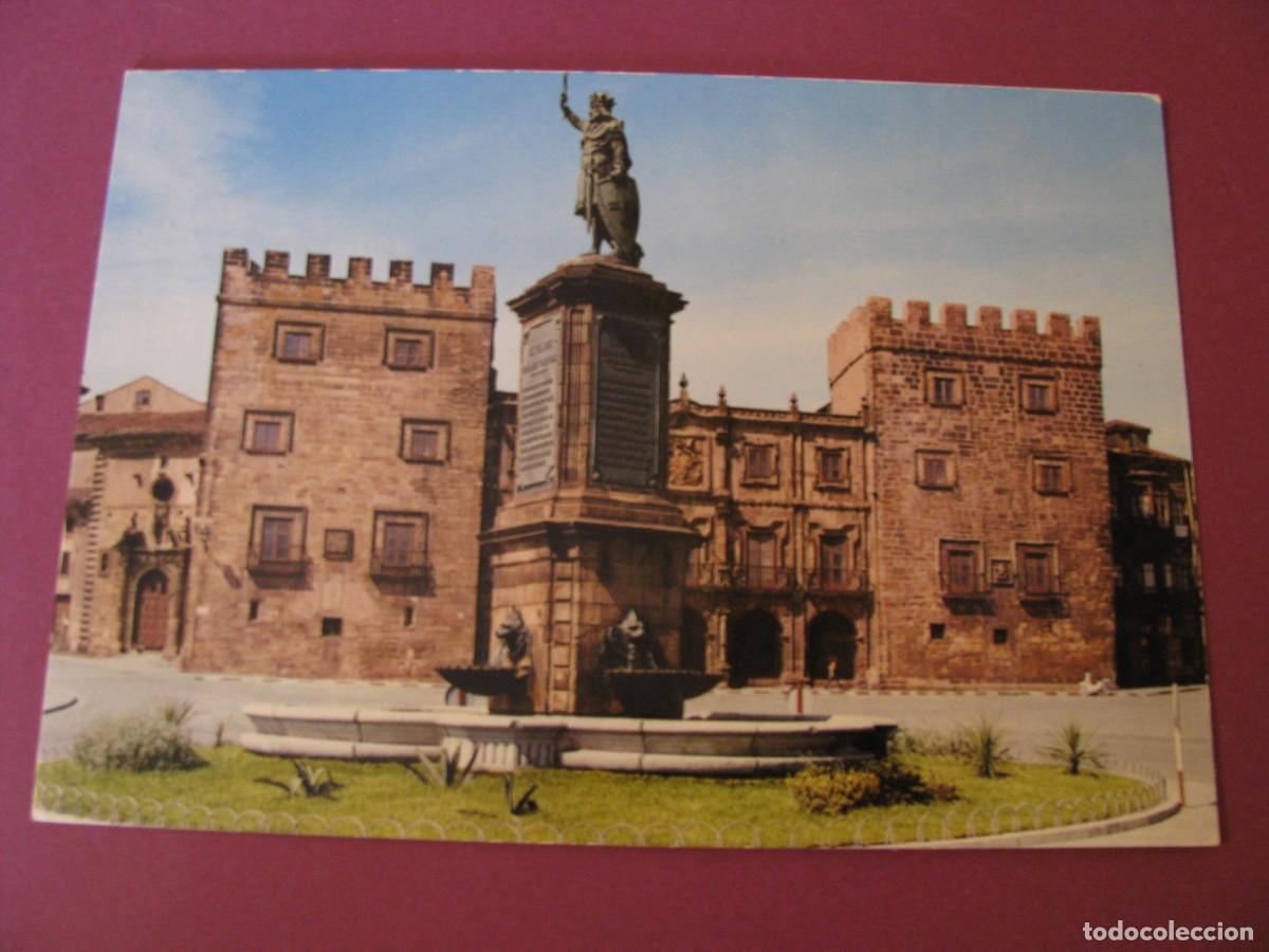 Postales: POSTAL DE GIJON. MONUMENTO A PELAYO Y PALACIO REVILLAGIJEDO. ALCE. CIRCULADA