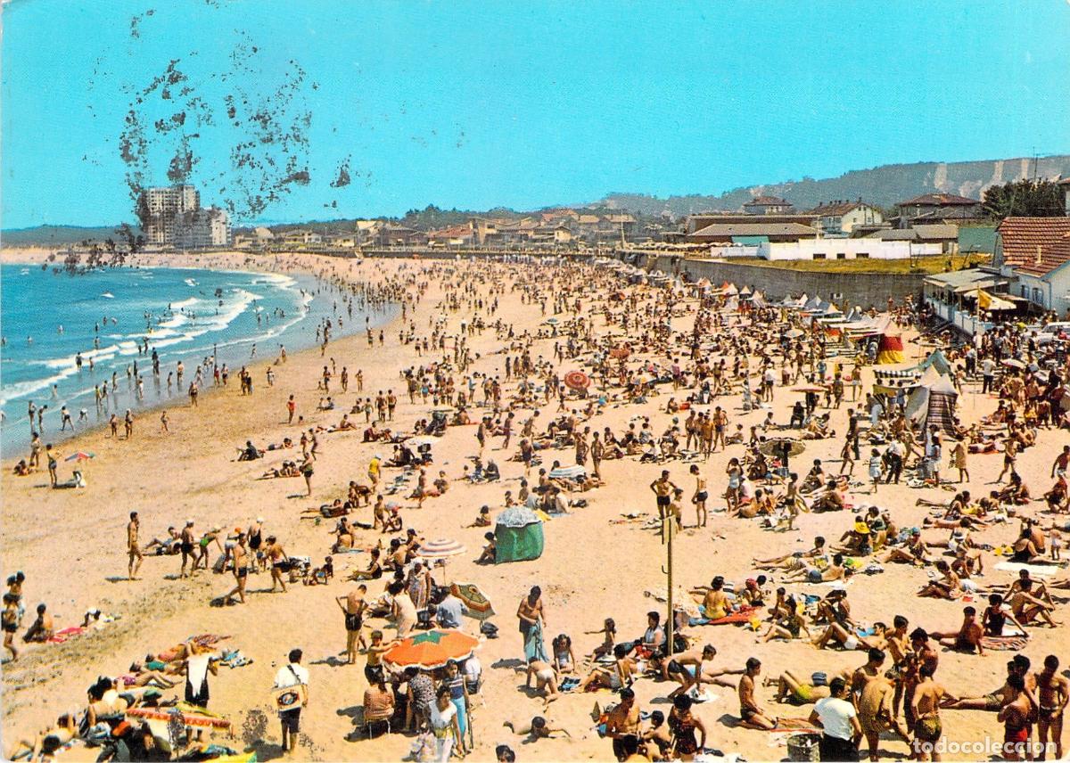 Postales: Postal de la Playa de Salinas en Asturias