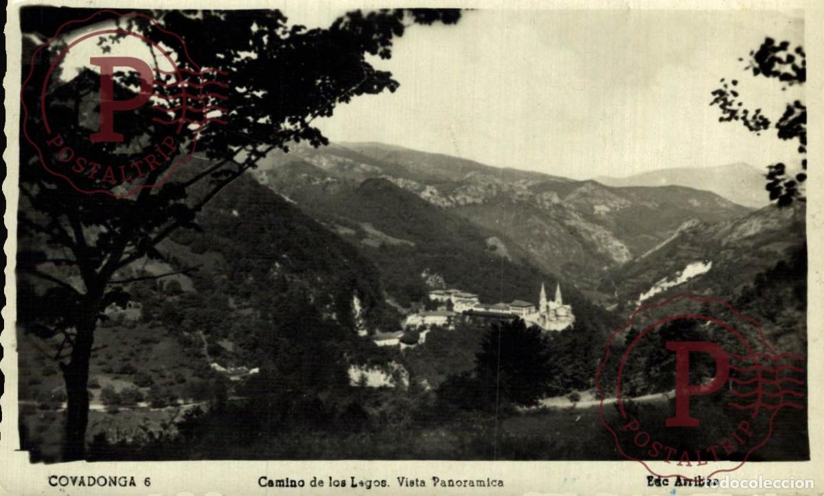Postales: ASTURIAS, Covadonga, Camino De Los Lagos - Vista Panor&aacute;mica. ESPA&Ntilde;A ESPAGNE SPAIN