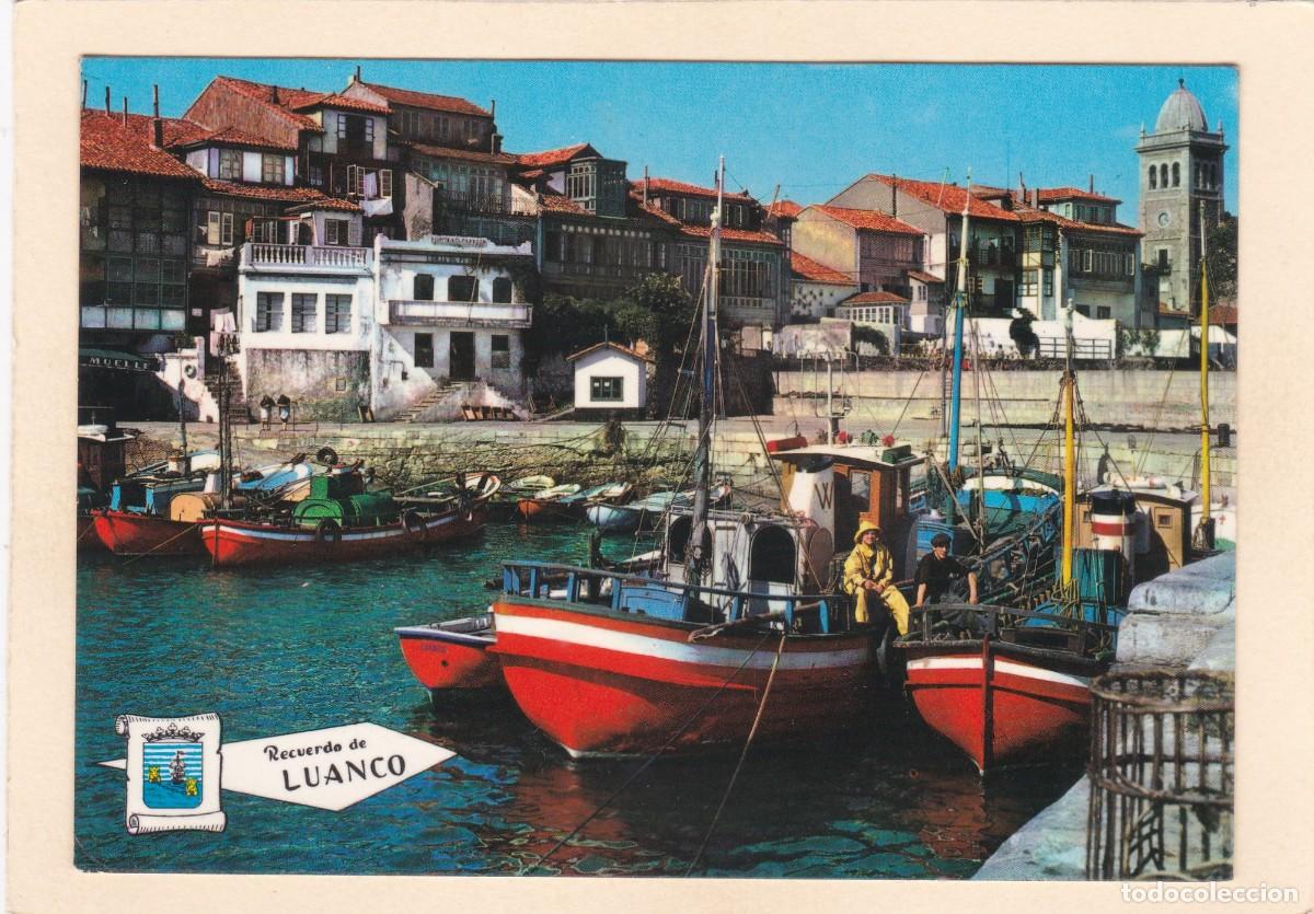 Postales: LUANCO (GOZON). BARCAS EN EL PUERTO (1965)