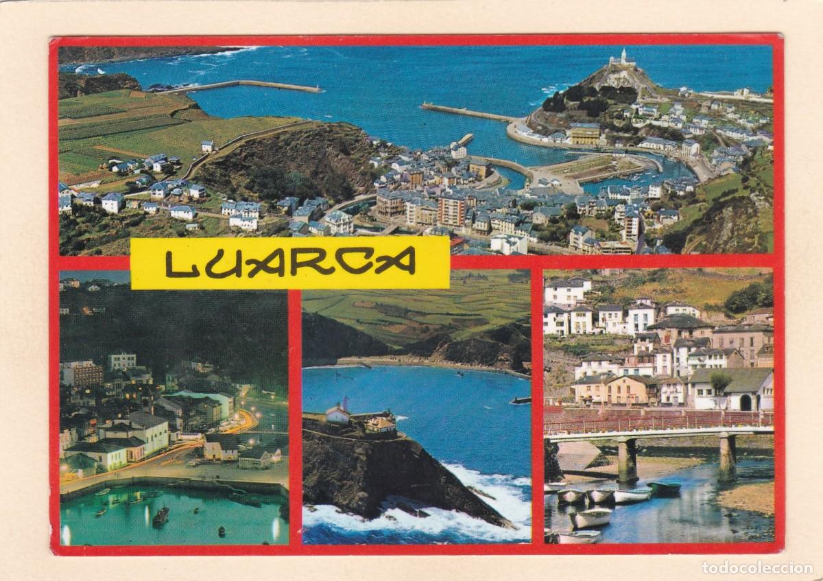 Postales: LUARCA (VALD&Eacute;S). VISTA PARCIAL. VISTA NOCTURNA. EL FARO Y VISTA PARCIAL (1973)