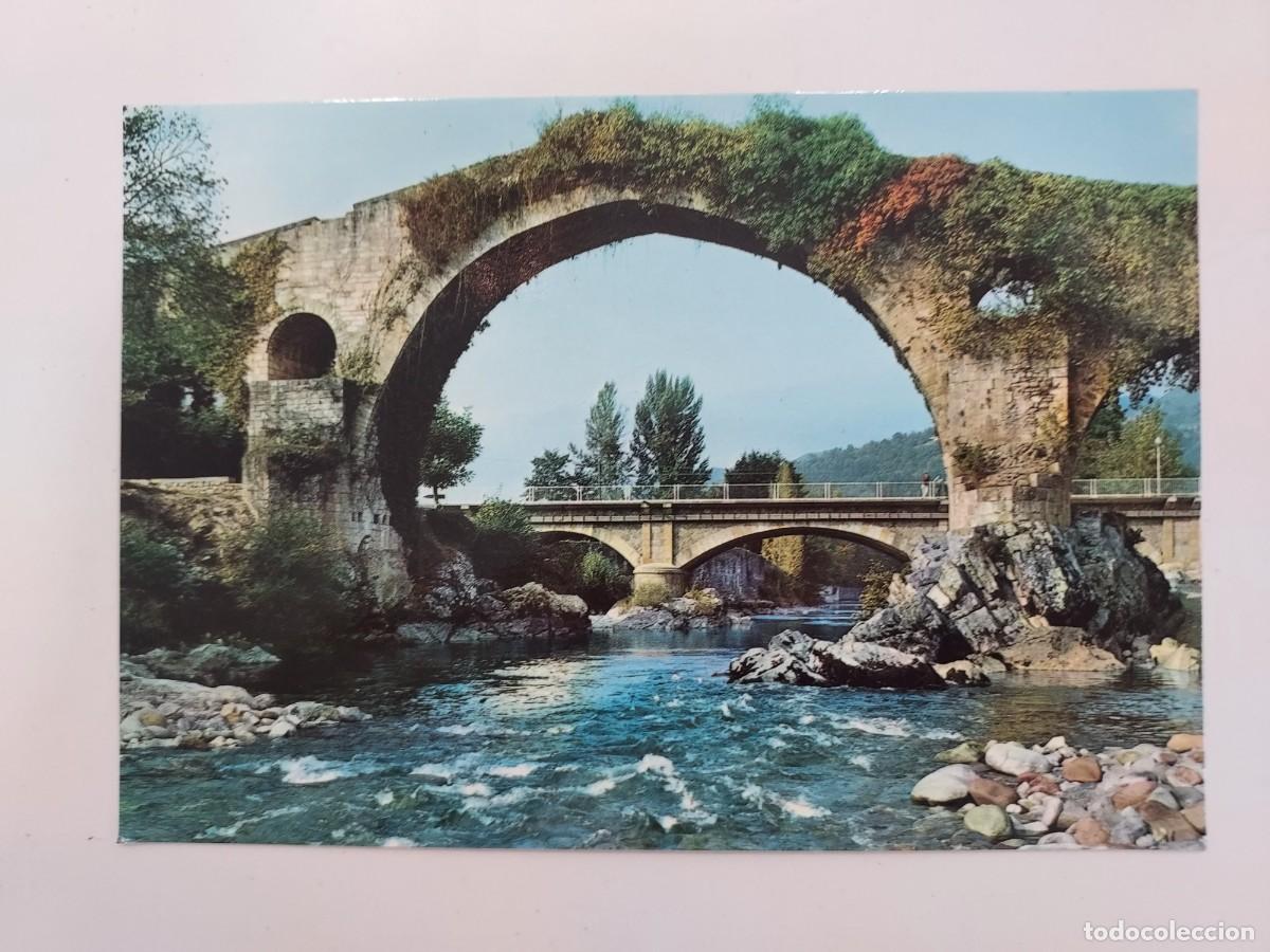 Postales: POSTAL CANGAS DE ONIS PUENTE ROMANO. SIN CIRCULAR. ALCE. ASTURIAS