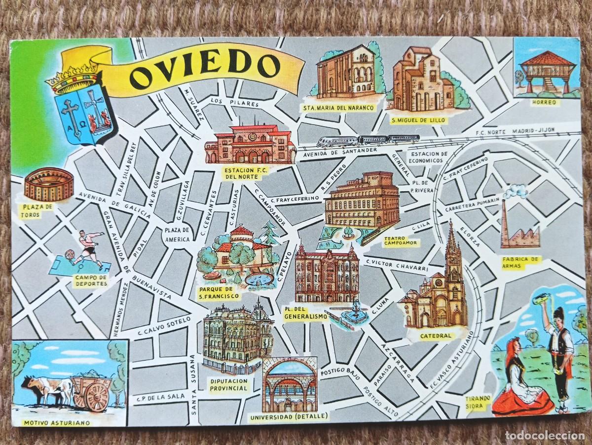 Postales: OVIEDO - PLANO - MAPA - ED. FRESMO