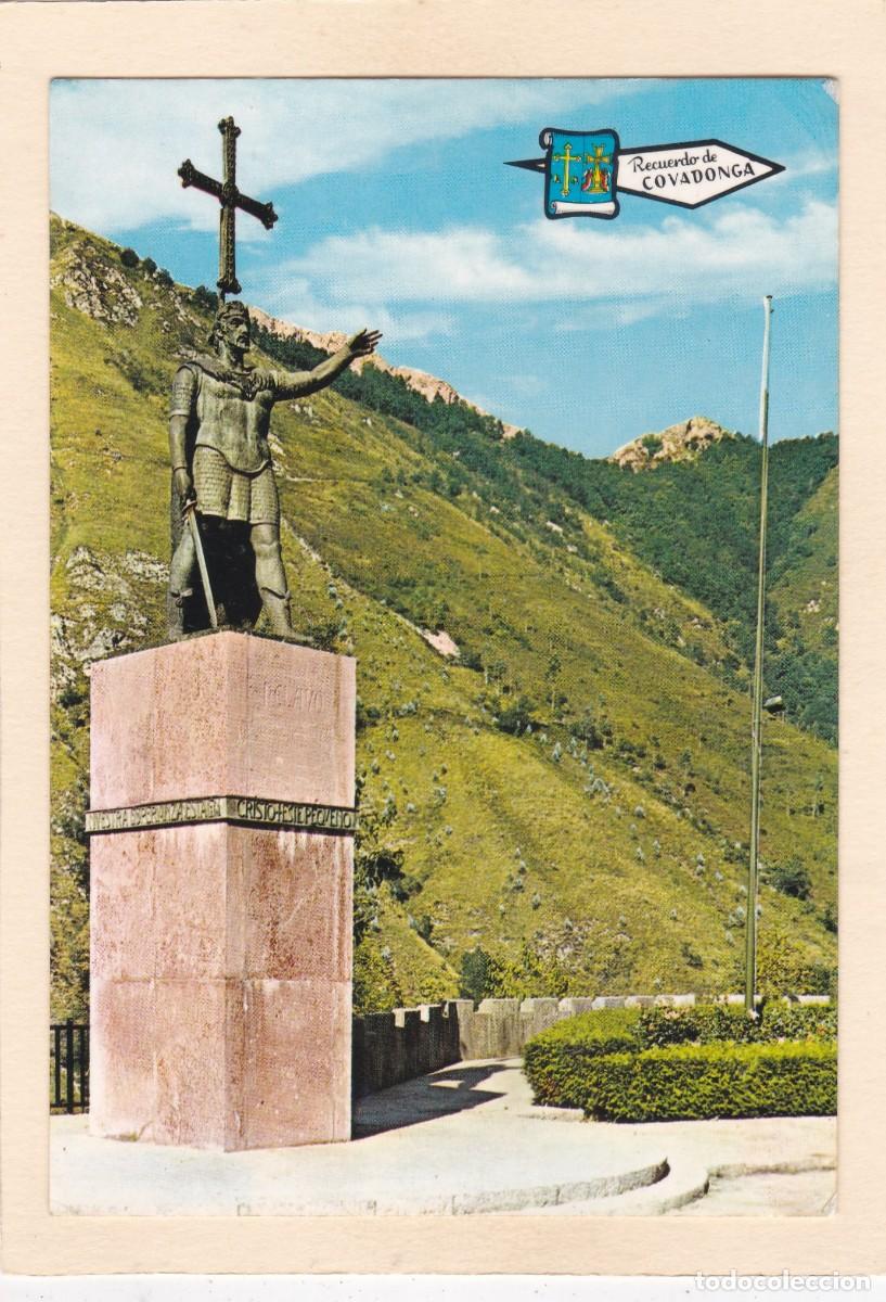 Postales: COVADONGA. ESTATUA DE DON PELAYO (1968)
