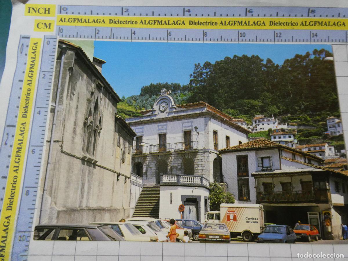 Postales: POSTAL DE ASTURIAS. A&Ntilde;O 1984. CUDILLERO AYUNTAMIENTO. COCHES CAMI&Oacute;N CARNICAS VIELLA 5 ARRIBAS. 2867