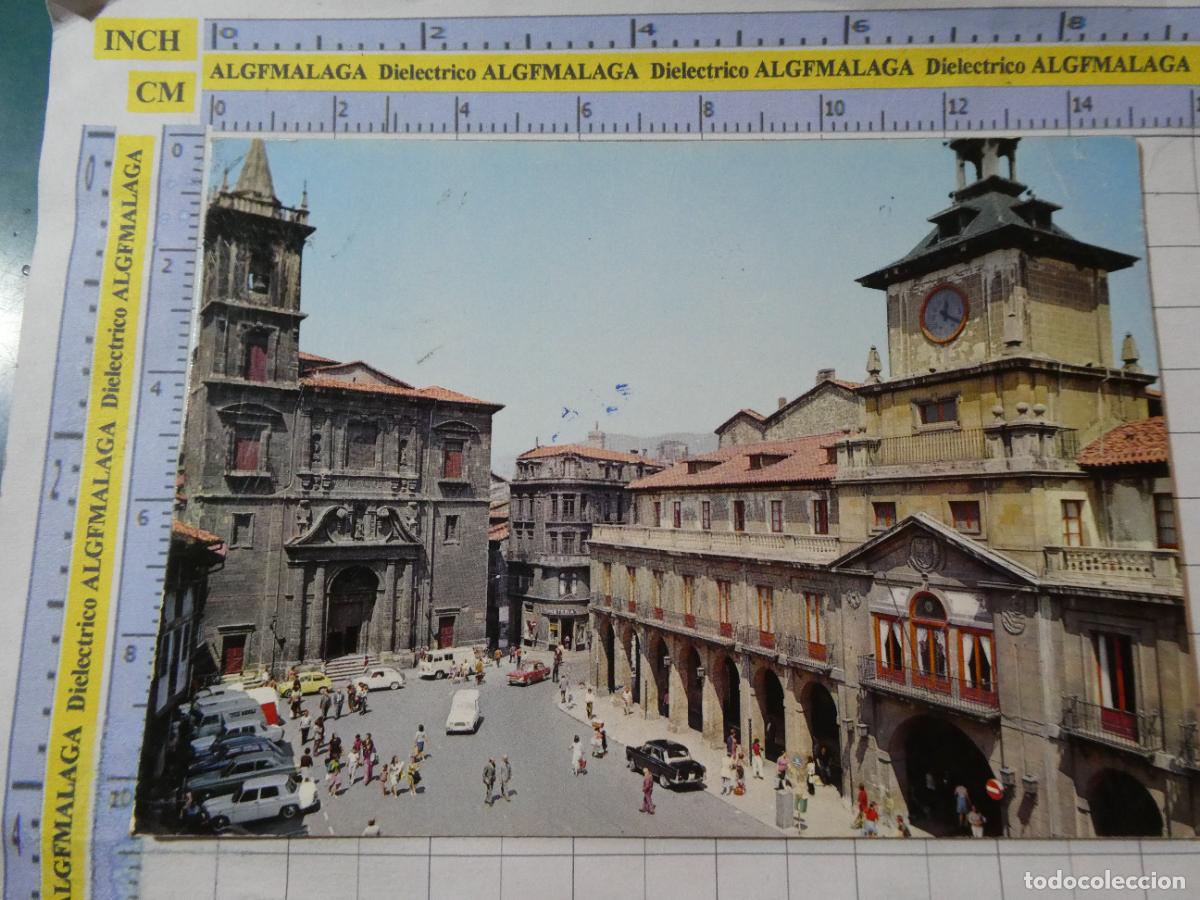 Postales: POSTAL DE ASTURIAS. A&Ntilde;O 1972. OVIEDO IGLESIA DE SAN ISIDORO Y CASA CONSISTORIAL . ALCE. 2884