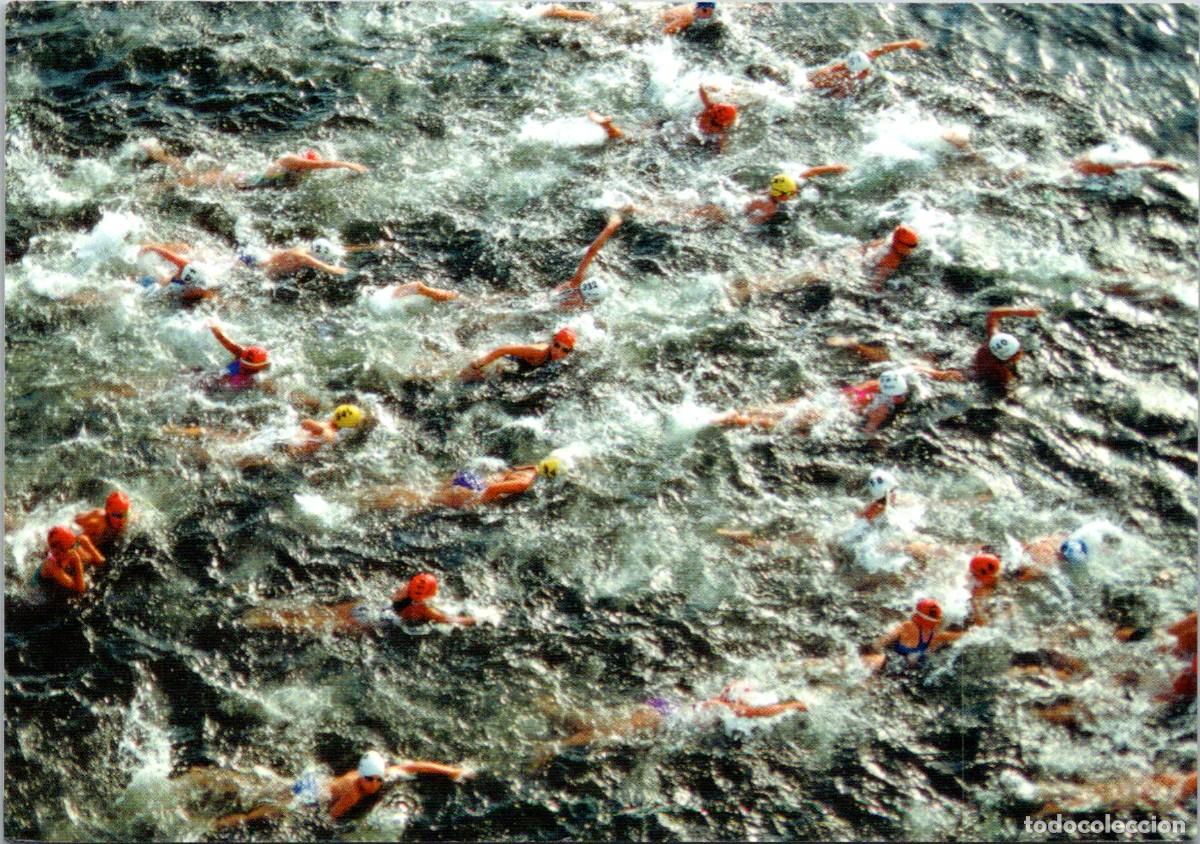 Postales: Descenso Internacional a nado de la R&iacute;a de Navia - Asociaci&oacute;n Amigos de la R&iacute;a - Postal - 151x105mm