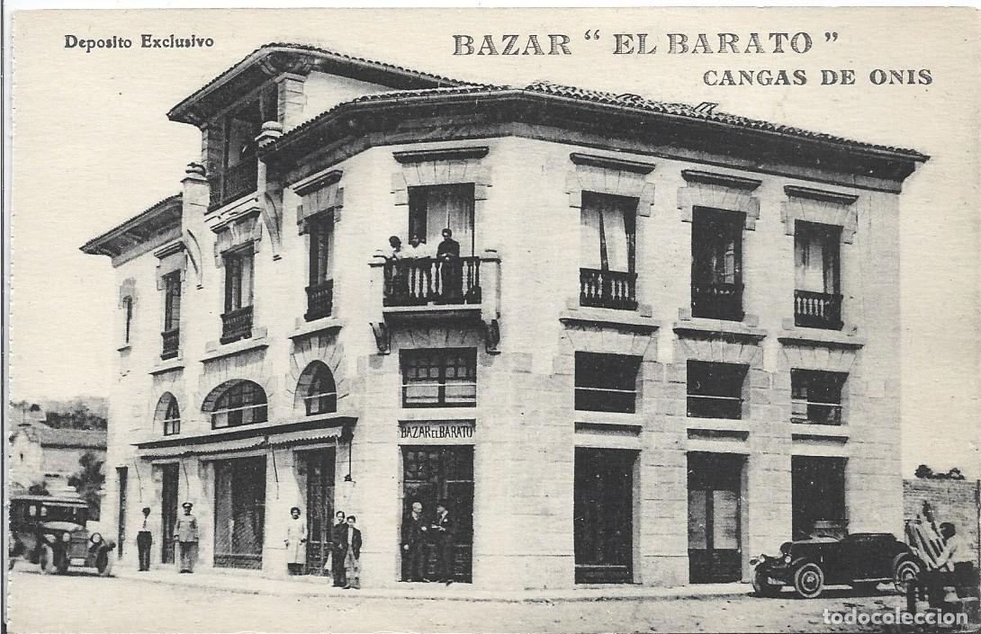 Postales: CANGAS DE ON&Iacute;S (ASTURIAS) - BAZAR EL BARATO