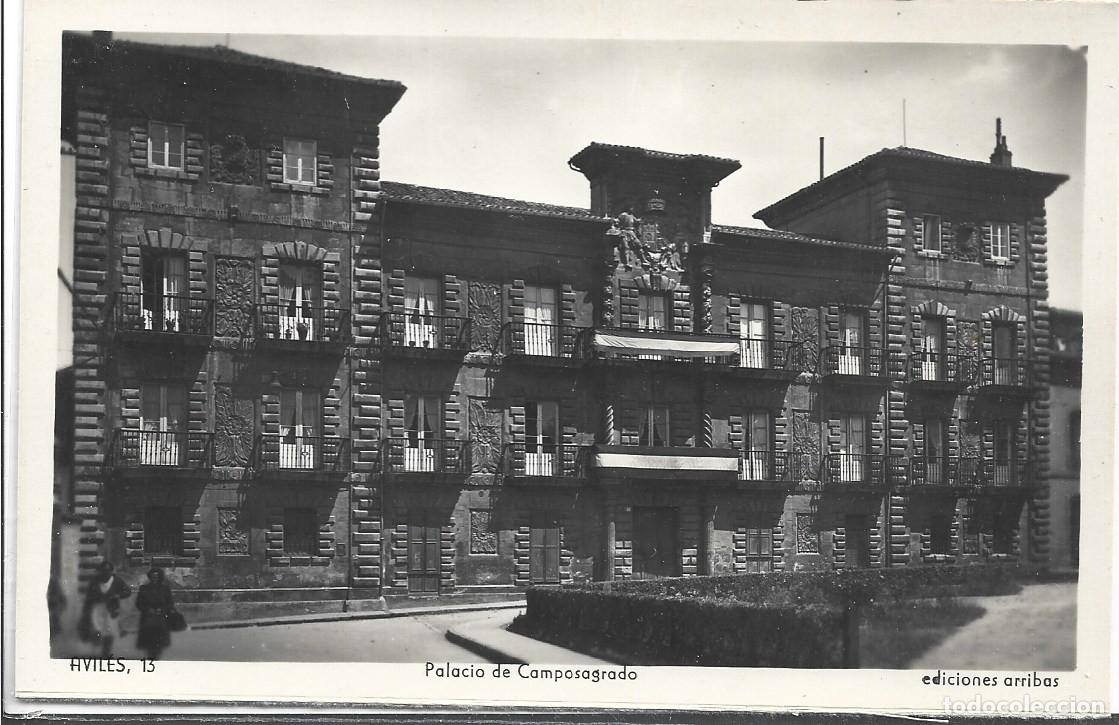 Postales: AVILES (ASTURIAS) - PALACIO DE CAMPOSAGRADO - EDICIONES ARRIBAS