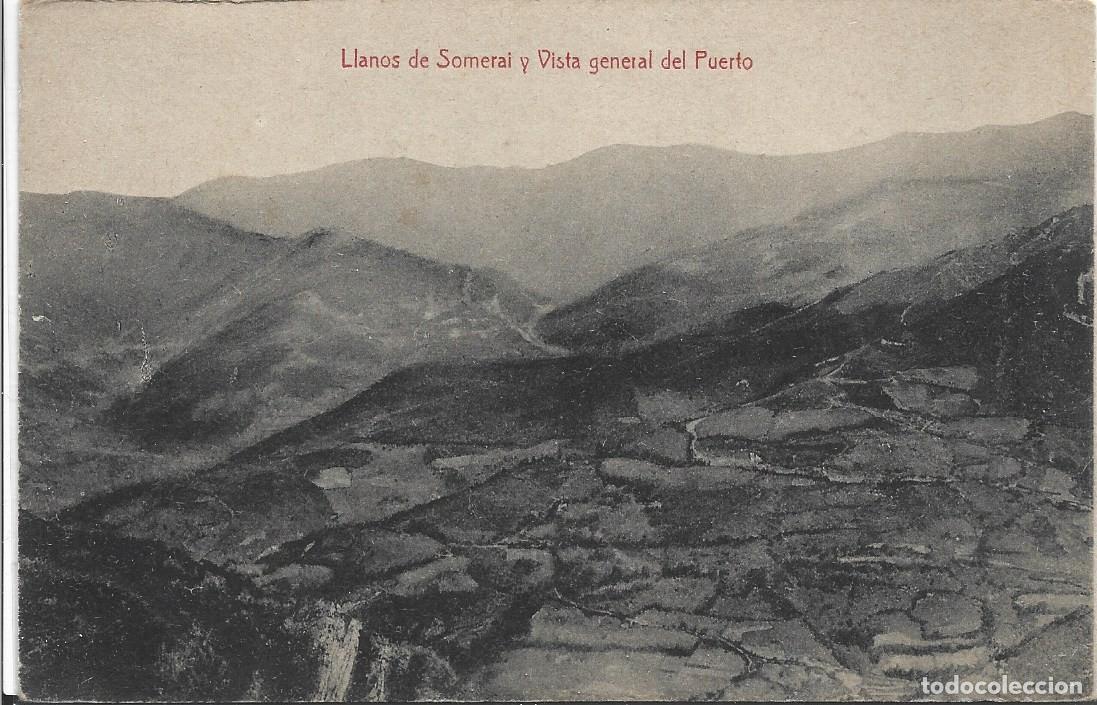 Postales: LLANOS DE COMERAL Y VISTA GENERAL DEL PUERTO (ASTURIAS) - FOTOTIPIA CASTA&Ntilde;EIRA,ALVAREZ Y LEVENFELD,