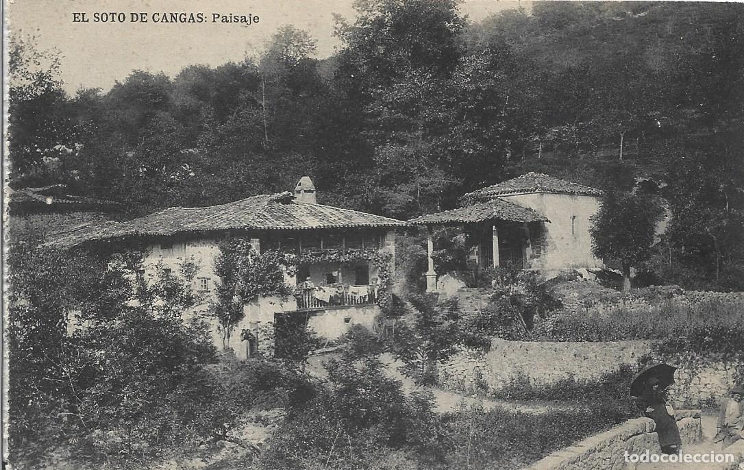 Postales: EL SOTO DE CANGAS (ASTURIAS)- PAISAJE - HAUSER Y MENET,MADRID