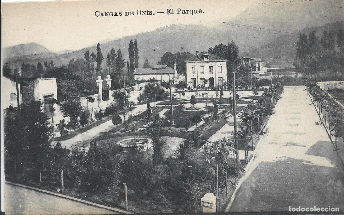 Postales: CANGAS DE ONIS (ASTURIAS)- EL PARQUE - CASA LUIS SAUS,MADRID