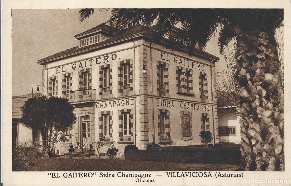 Postales: VILLAVICIOSA (ASTURIAS)- EL GAITERO SIDRA CHAMPAGNE , OFICINAS - SIN EDITOR