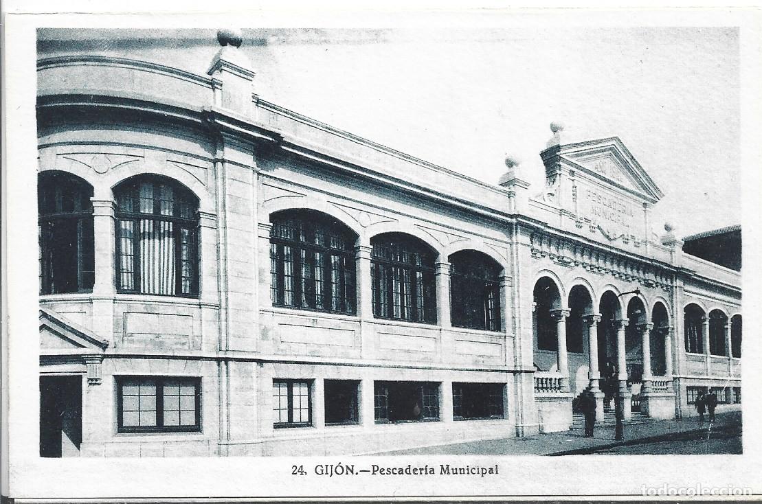 Postales: GIJON (ASTURIAS) - PESCADERIA MUNICIPAL - L. ROISIN FOT. BARCELONA