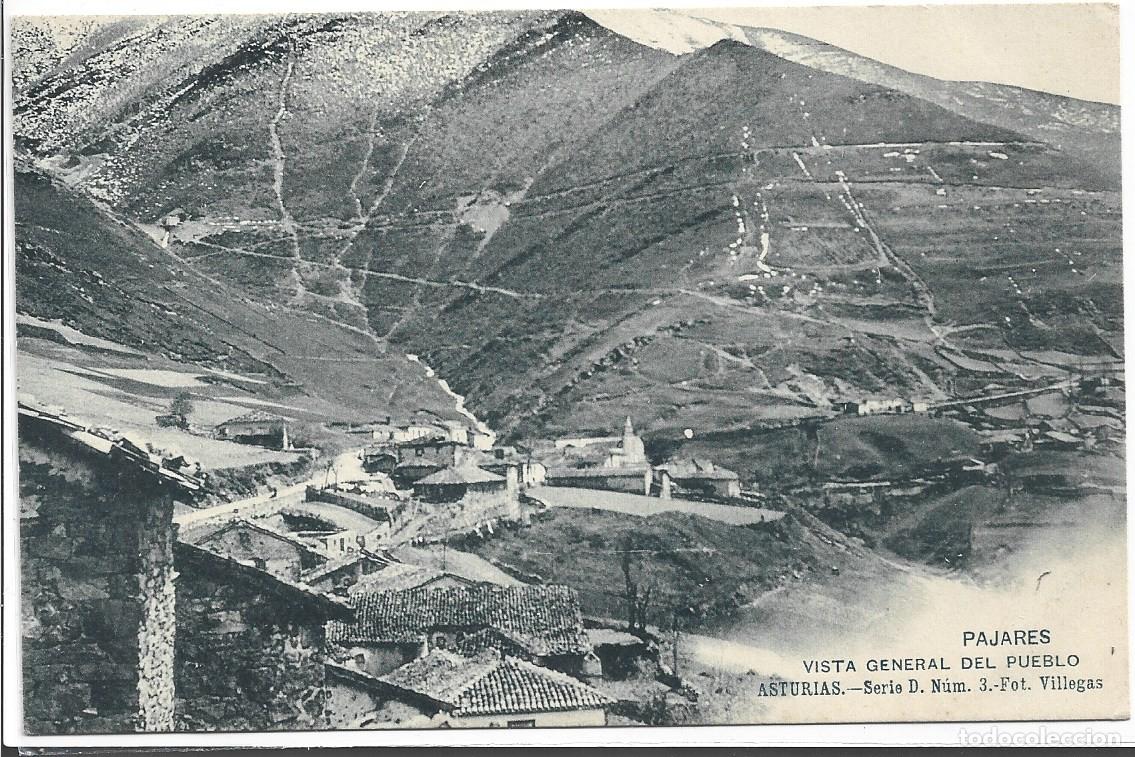 Postales: PAJARES (ASTURIAS) - VISTA GENERAL DEL PUEBLO - FOTO VILLEGAS