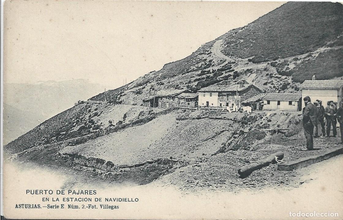 Postales: PUERTO DE PAJARES (ASTURIAS) - EN LA ESTACION DE NAVIDIELLO - FOT, VILLEGAS