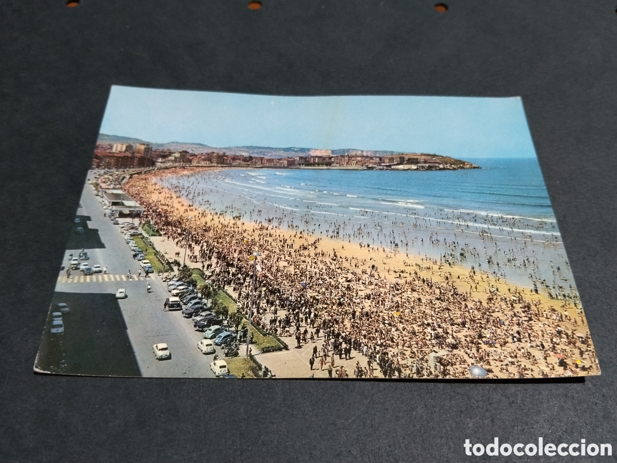Postales: Postal Gij&oacute;n playa de San Lorenzo