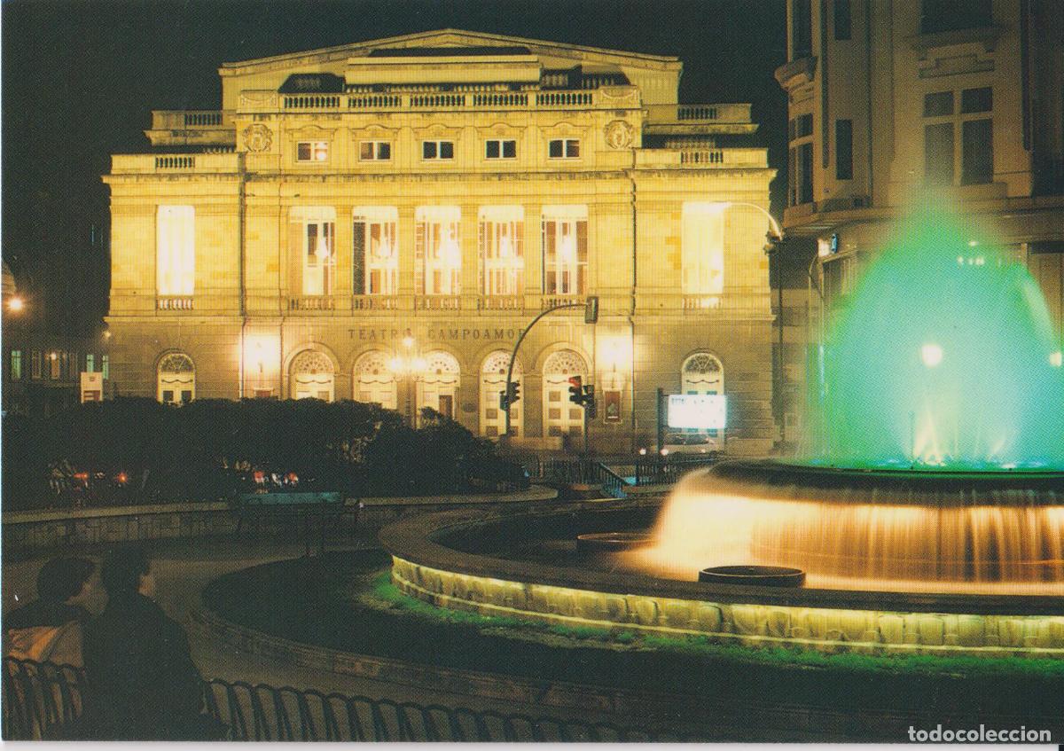 Postales: ASTURIAS, OVIEDO, VISTA NOCTURNA DEL TEATRO CAMPOAMOR &ndash; AYTMO.DE OVIEDO &ndash; S/C