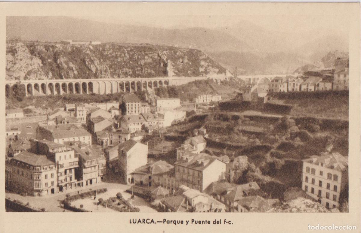 Postales: ASTURIAS, LUARCA, PARQUE Y PUENTE DEL FERROCARRIL &ndash; FOTO GOMEZ &ndash; S/C