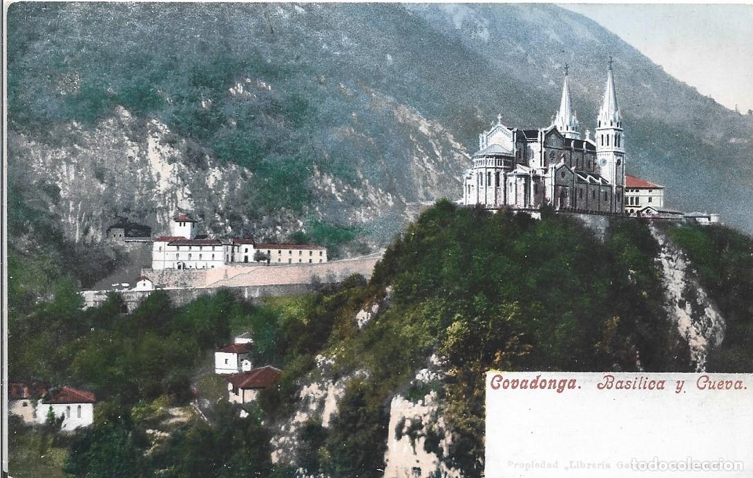 Postales: COVADONGA (ASTURIAS) - BASILICA Y CUEVA - PURGUER & Co, MUNCHEN PHOTHOCHROMIECARTE N&ordm; 3795
