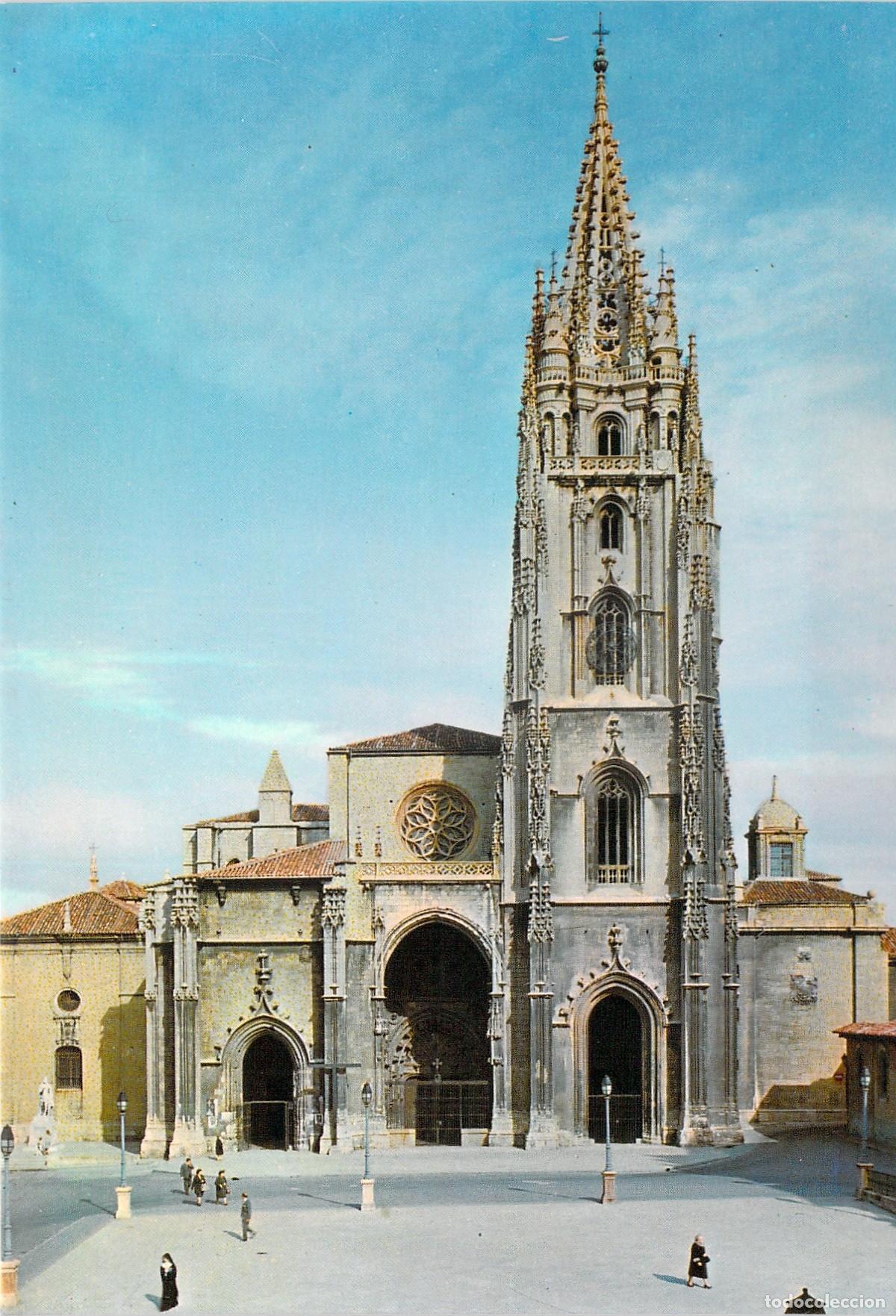 Postales: Postal de la Catedral de Oviedo en Asturias