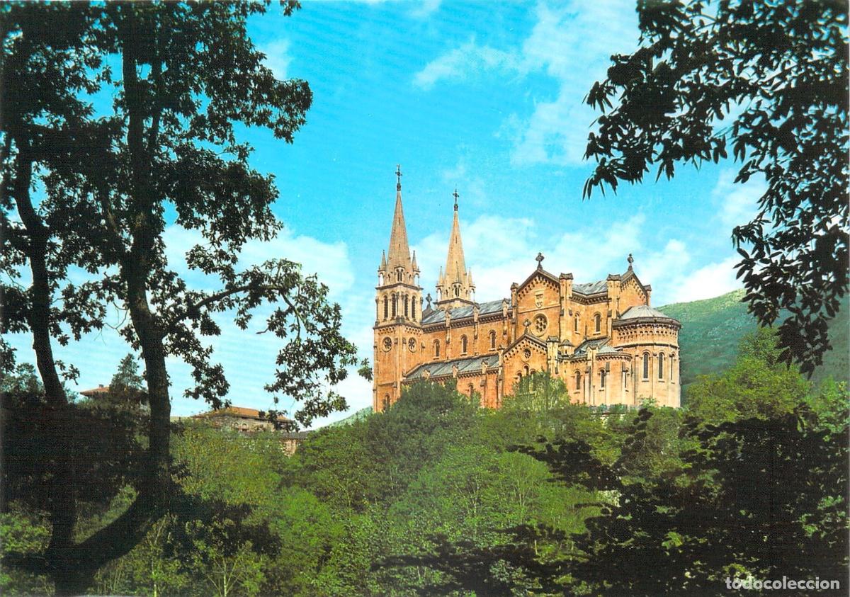 Postales: Postal de la Bas&iacute;lica de Covadonga, Asturias