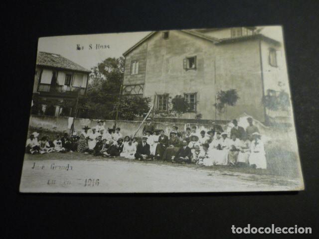 Postales: SALINAS ASTURIAS GRUPO DE VERANEANTES 1916 JOSE GRANDA FOTOGRAFO POSTAL FOTOGRAFICA