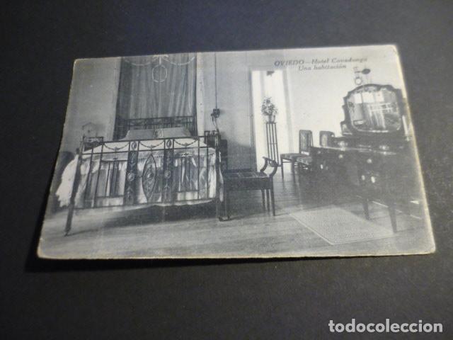 Postales: OVIEDO HOTEL COVADONGA UNA HABITACION