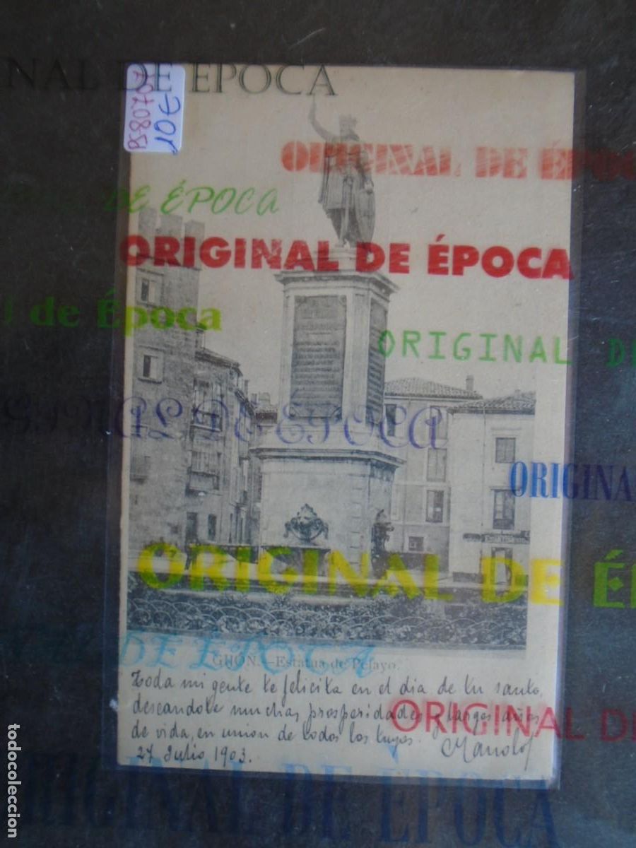 Postales: (PS-80707)POSTAL DE GIJON-ESTATUA DE PELAYO