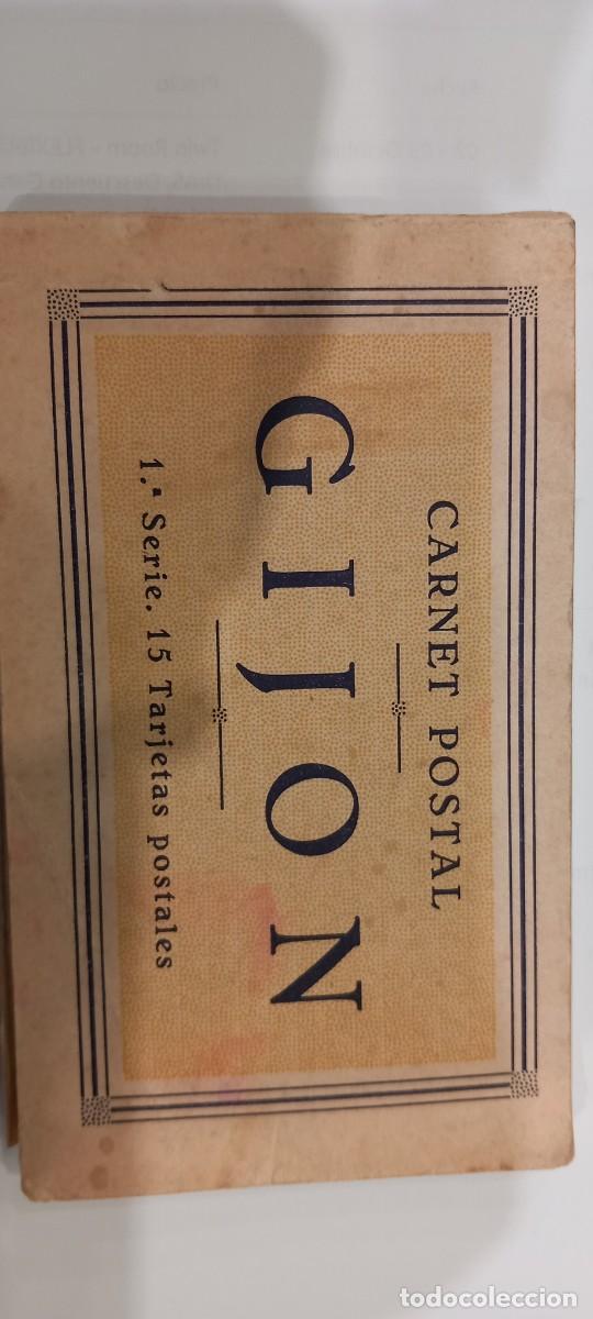 Postales: GIJON CARNET POSTAL 1&ordf; SERIE 15 TARJETAS UNICO RARO