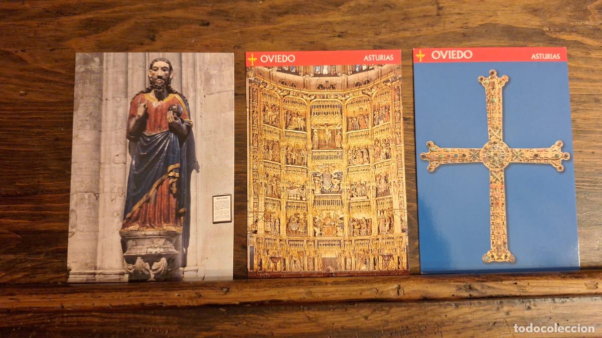 Postales: Tres Postales Vintage Religiosas Oviedo Asturias