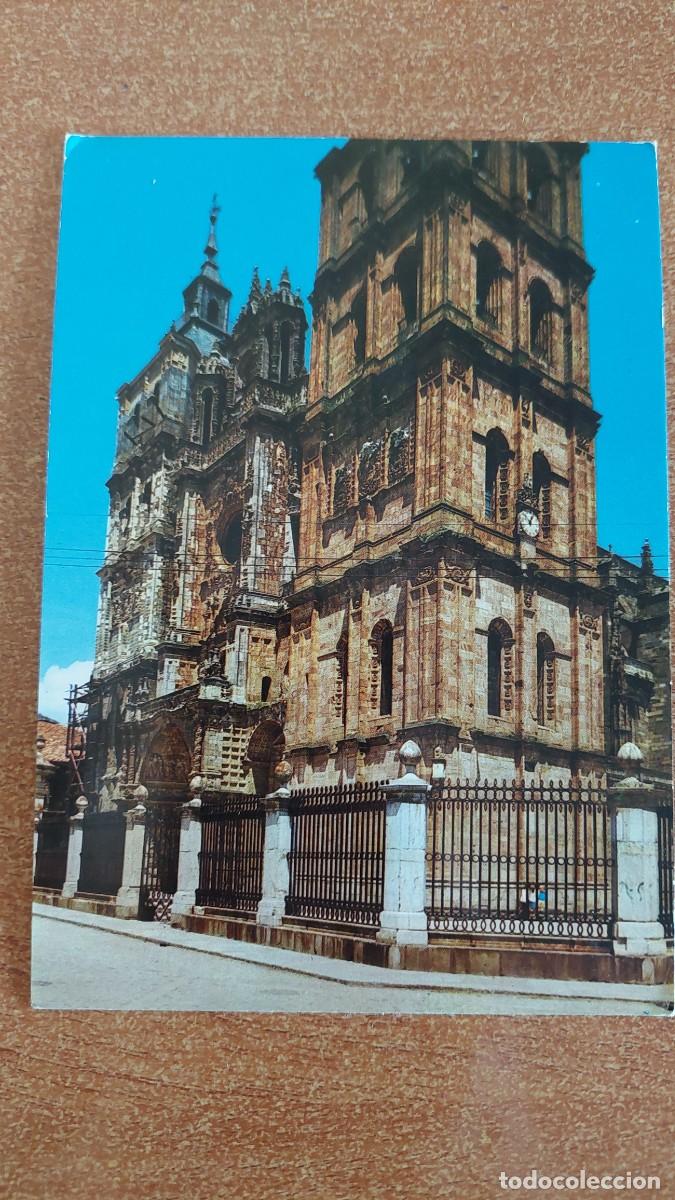 Postales: Postal Astorga Asturias Fachada de la Catedral