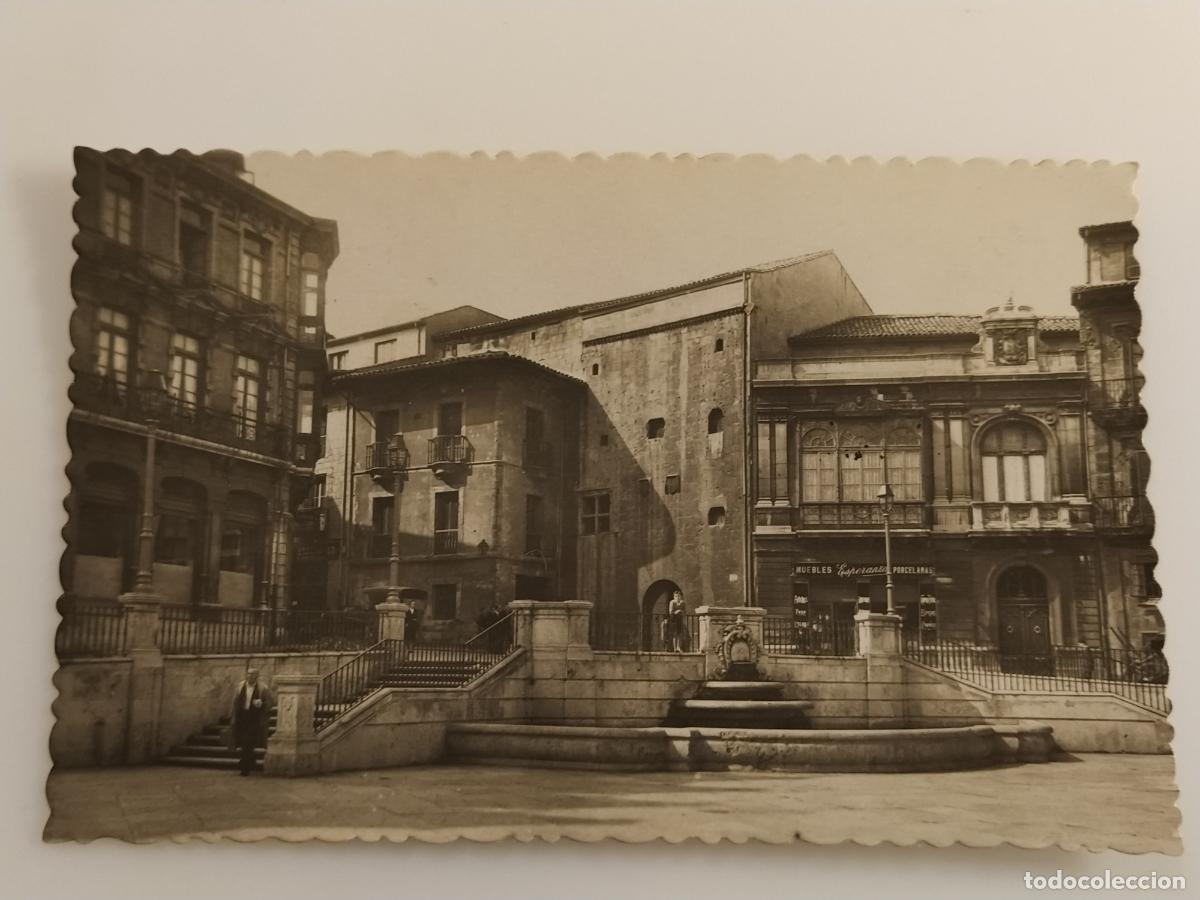 Postales: OVIEDO - PLAZA DE LA CATEDRAL - TIENDA MUEBLES PORCELANAS ESPERANZA - POSTAL ANTIGUA (116.887)