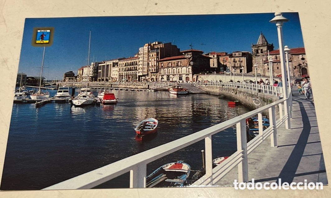 Postales: Postal. Paseo del Muelle. Gij&oacute;n. Asturias. A&ntilde;os 80.
