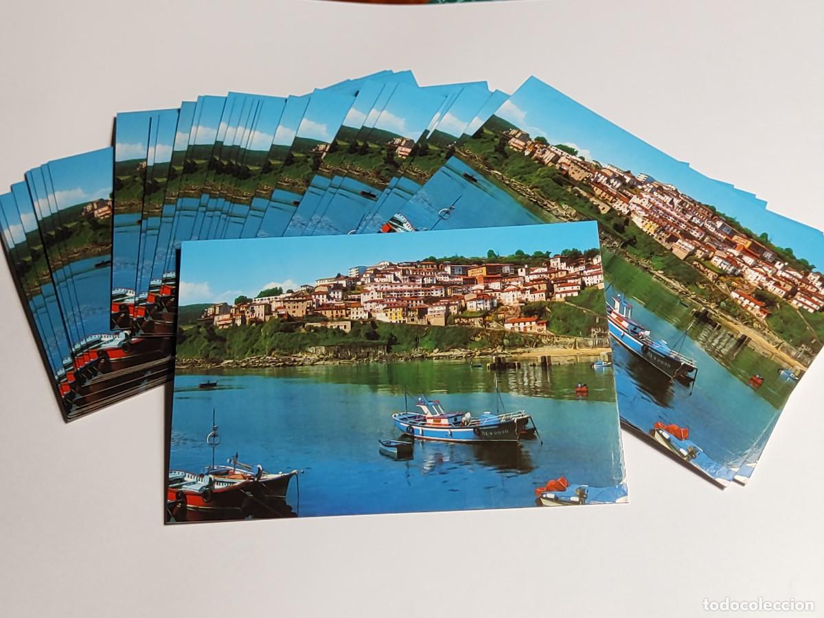 Postales: Lote 37 postales LASTRES N⁰ 6 VISTA PARCIAL Y PUERTO. Tarjetas nuevas antigua de ARRIBAS