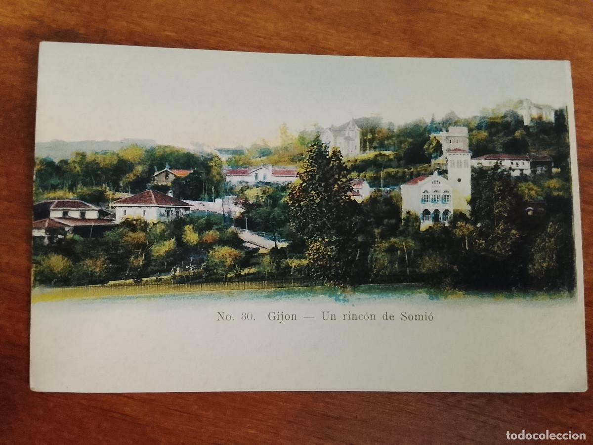 Postales: Postal de Gij&oacute;n. Un rinc&oacute;n de Somi&oacute;