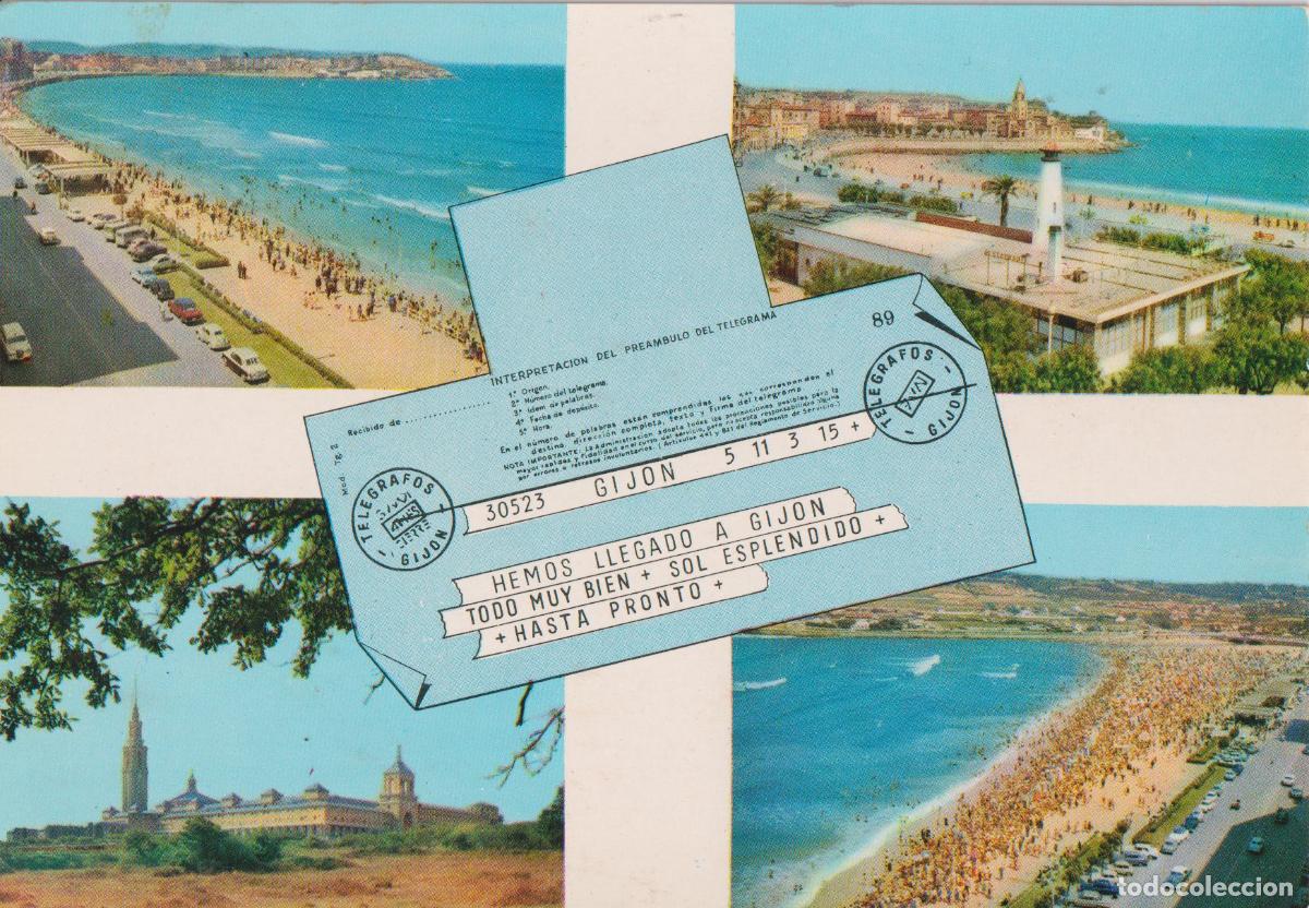 Postales: ASTURIAS, GIJ&Oacute;N, VARIOS ASPECTOS &ndash; CIRCULADA