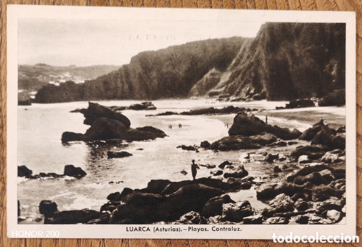 Postales: Postal. Luarca. Playas (Contraluz) - Asturias