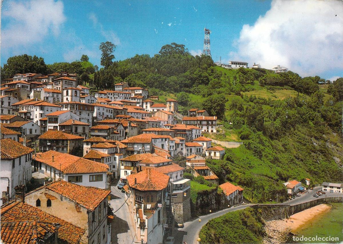 Postales: Postal de Lastres, Asturias, Vista parcial del pueblo