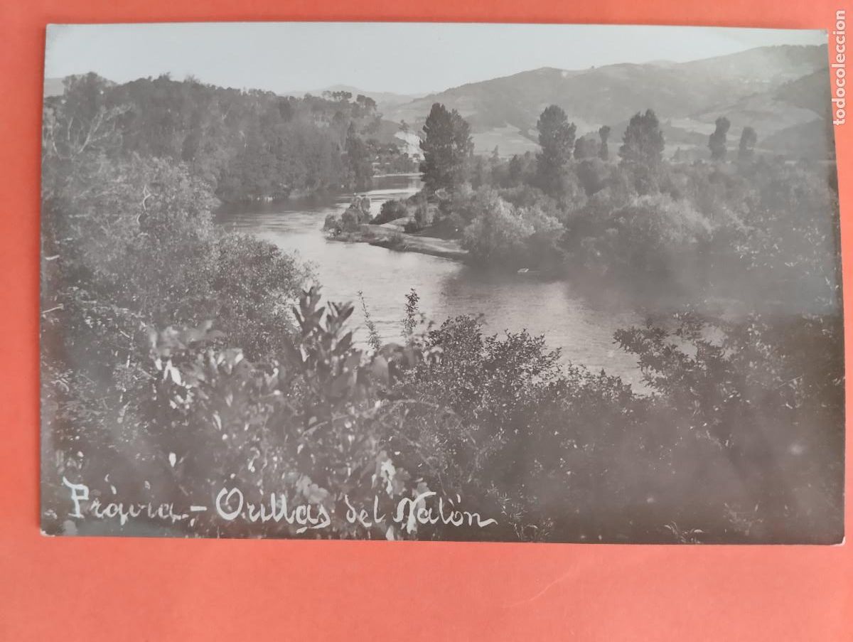 Postales: POSTAL FOTOGRAFICA. PRAVIA ASTURIAS ORILLAS DEL NALON. FOTOGRAFIA MARTIN.