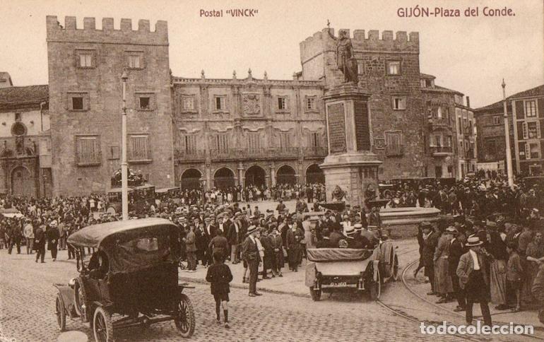Postales: GIJON PLAZA DEL CONDE