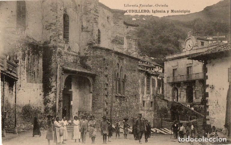Postales: CUDILLERO IGLESIA Y MUNICIPIO