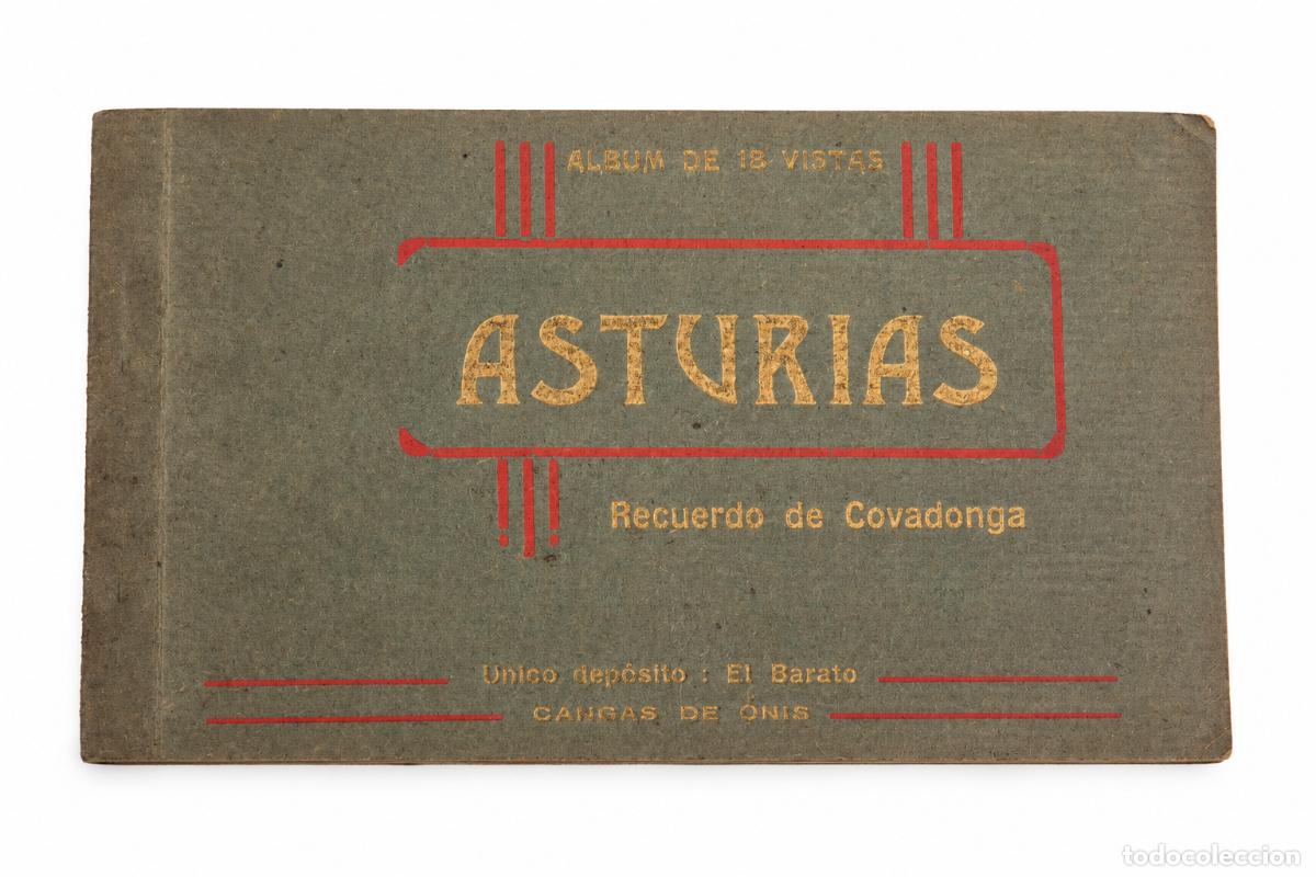 Cartoline: &Aacute;lbum de Postales Antiguas - &Aacute;lbum de 10 Vistas de Asturias - Recuerdo de Covadonga - A&ntilde;o 1910