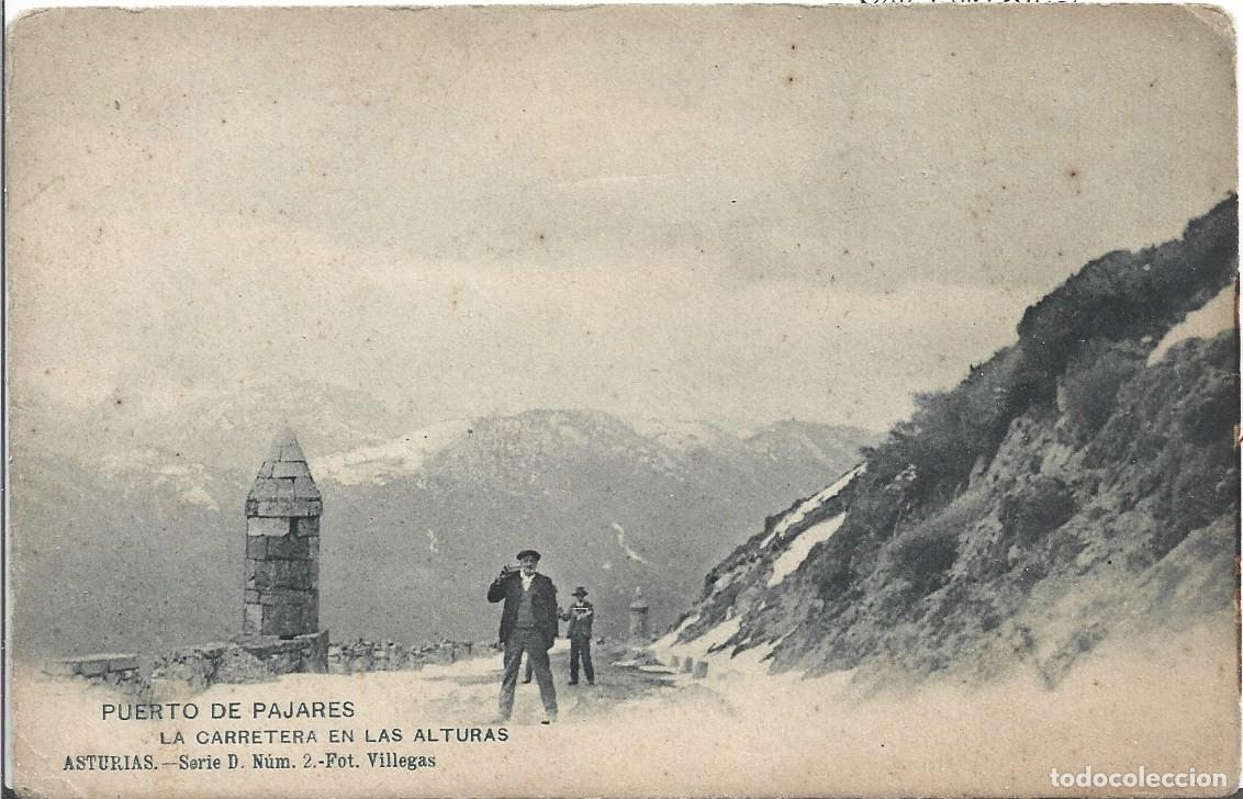 Postales: PUERTO DE PAJARES (ASTURIAS) - LA CARRETERA EN LAS ALTURAS - FOTO VILLEGAS