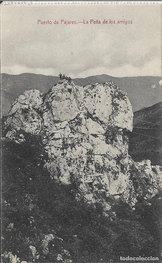 Postales: PUERTO DE PAJARES (ASTURIAS) - LA PE&Ntilde;A DE LOS AMIGOS - FOTOTIPIA CASTA&Ntilde;EIRA,ALVAREZ Y LEVENFELD