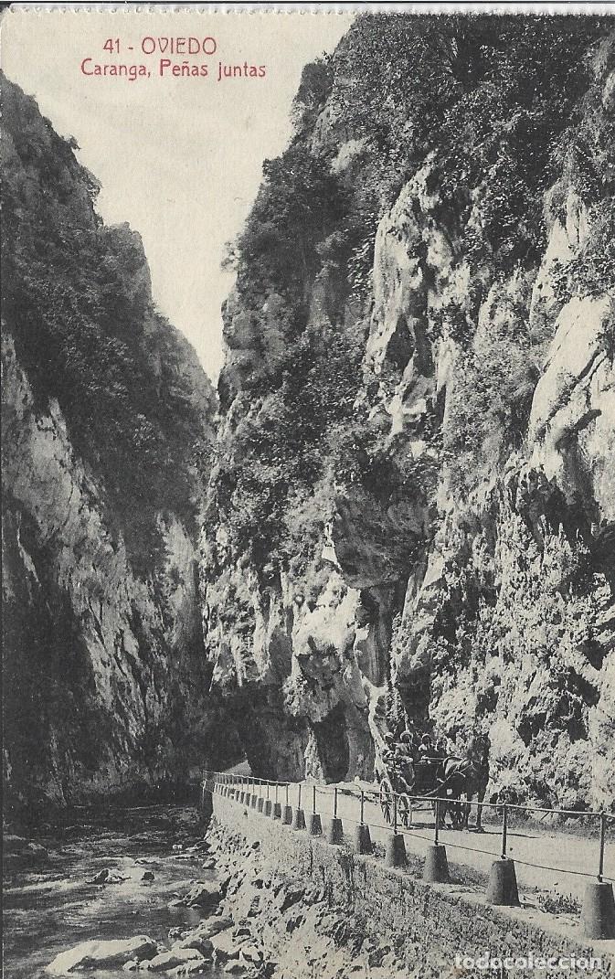 Postales: OVIEDO (ASTURIAS) - CARANGA , PE&Ntilde;AS JUNTAS - FOTOTIPIA CASTA&Ntilde;EIRA,ALVAREZ Y LEVENFELD
